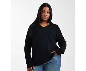 Only Curve - Maglione nero con scollo a V XL