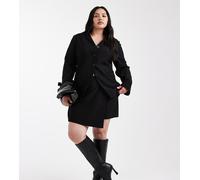 ONLY Curve - Minigonna pantalone sartoriale nero in coordinato 50