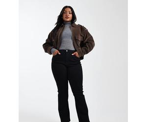 ONLY Curve - Sally - Jeans a zampa a vita alta neri-Nero 52 L32