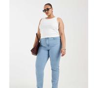 ONLY Curve - Snow - Jeans dritti a vita alta azzurri-Blu 54