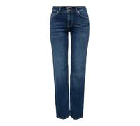 Only Jeans da Donna, Taglio Dritto, ONLBLUSH, Vita Media, Taglio Dritto, Jeans, Blu Jeans Scuro, (L) W x 30L