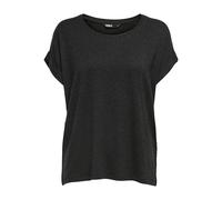 Only Damen Onlmoster S/S O-Neck Top Noos Jrs Dark Grey Melange Xs