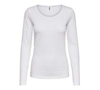 Only Donna Onllive Love Life L/s Oneck Top Noos Jrs T-Shirt Not Applicable, Bianco, XS