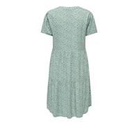 ONLY Onlzally Life S/S Thea Dress Noos Ptm, Abito Estivo Donna, Verde Chinois/AOP: Foglie Bianche, XL