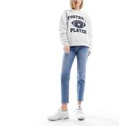 ONLY - Emily - Jeans alla caviglia dritti a vita alta lavaggio blu medio W33 L32