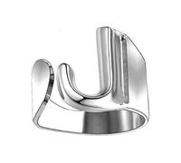 Only faith Anelli di lettere iniziali regolabili in acciaio inossidabile, lettere aperte anelli per le donne gioielli di moda