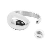 Only faith Anello Donna Goccia Argento Anello Regolabile Aperto Lacrime Gocce D'acqua Per Le Donne Gioielli Di Modo In Acciaio Inox