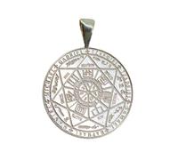 Only faith Ciondoli esoterici in argento Sterling 925, timbro di 7 arcangeli e croce egiziana con occhio di Horus, 3 cm, 3 Centímetros, Argento sterling, Nessuna pietra preziosa