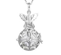 Only faith Collana Chiama Angeli Donna Incinta Arcangeli Angelo Custode Placcato in Argento Regalo per Future Mamme, Pequeño, Acciaio inossidabile, Nessuna pietra preziosa