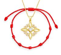 Only faith Collana nodo di strega, ciondolo da donna in acciaio inox, 45 cm, disponibile in argento e oro, Pequeño, Acciaio inossidabile, Nessuna pietra preziosa