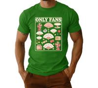 Only Fans - Maglietta da uomo con ventagli | Divertente e colorata, questa illustrazione mostra ventagli e ventagli, ideale per gli amanti dell'arte e come regalo