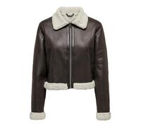 ONLY Faux Leather Jacket ONLBETTY Faux Leather Jacket Mole S Mole S