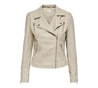 ONLY Faux Leather Jacket ONLGEMMA Faux Leather Jacket Silver Lining 40 Silver Lining 40