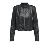ONLY Faux Leather Jacket Onlsadie CC Otw-Giacca in Finta Pelle, Nero, L Donna