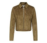ONLY Faux Suede Zip Jacket Onltulip Otw-Giacca con Cerniera in Pelle Scamosciata Sintetica, Cognac, x_s Donna