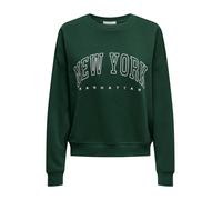 ONLY Felpa abete / bianco Donna - Abbigliamento - Taglie comode - Felpe ONLY S