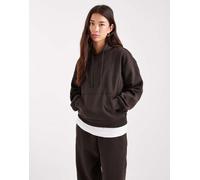 ONLY - Felpa con cappuccio marrone cioccolato in coordinato 34