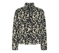 ONLY Felpa Donna con Motivo Vivace e Zip alla Moda., Colore:Nero, Taglia:M