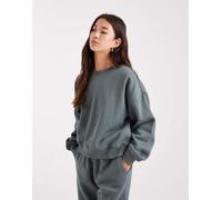 ONLY - Felpa girocollo verde con spalle scese in coordinato 42