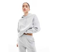 ONLY - Felpa grigio chiaro mélange con cappuccio in coordinato 40