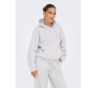 Only Felpa Onlbest con cappuccio Light Grey Melange da Donna M Grigio