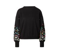ONLY Onlbrooke L/S O-Neck Flower Swt, Felpa Donna, Black/Print:Sleeve Flower, L