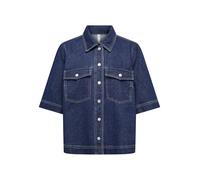 ONLY Onlbelle S/S Shirt DNM Gua Noos, Blu Jeans Scuro, S Donna