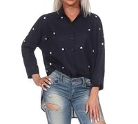 ONLY Female Onlnew Hemd Camicia a Maniche Lunghe con Chiusura a Bottoni, Cielo Notturno, XL Donna