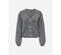 Only Fiocchi Strass W - Cardigan - Donna - Grigio XS