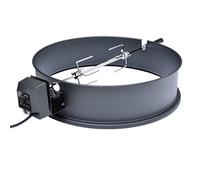 only fire Carbone bollitore Grill girarrosto, Arrostire Kit Anello con spiedo, Motore Elettrico Si inserisce Weber 57 CM bollitore BBQ e Altre Griglie 57cm Kettle (smaltato)