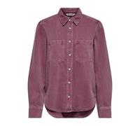ONLY Fitted Shirt Onlsilla L/S-Maglietta Aderente CC Pnt, Marrone Rosa, S Donna