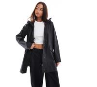 Only - Giacca antipioggia nera con cappuccio-Nero 36