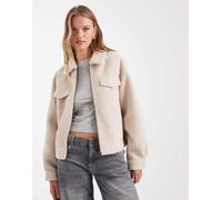ONLY - Giacca color crema bou on zip-Bianco 38