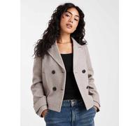 ONLY - Giacca corta effetto lana marrone chiaro 36