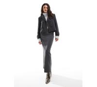 ONLY - Giacca corta grigio scuro effetto lana 36