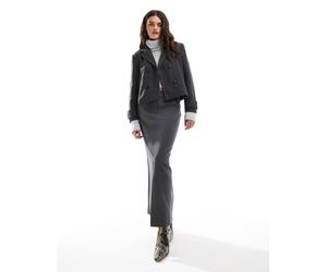 ONLY - Giacca corta grigio scuro effetto lana 38