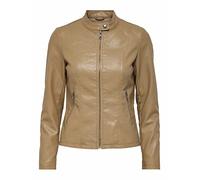 ONLY - Giacca da motociclista da donna in similpelle, Tigers Eye., XS