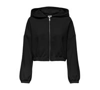 ONLY Onlscarlett LS Elastic Zip Hood Swt Noos, Nero, XS
