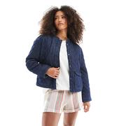 ONLY - Giacca di jeans trapuntata color blu scuro con tasche sul davanti 40