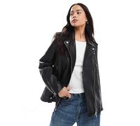 Only - Giacca in pelle sintetica nera-Nero 34
