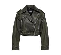 ONLY Giacca in similpelle da donna ONLELLA, Black/Detail:washed, L