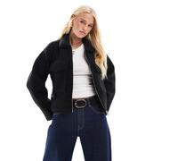 ONLY - Giacca squadrata nera in bou on zip-Nero 42