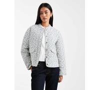 ONLY - Giacca trapuntata blu con stampa a fiori 38