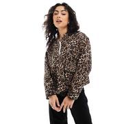 ONLY - Giacca trapuntata con stampa leopardata-Marrone 42
