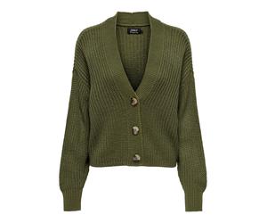 ONLY Giacchetta 'ONLCarol' oliva Donna - Abbigliamento - Taglie comode - Pullover e cardigan - Cardigan ONLY XS
