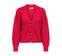ONLY Giacchetta 'ONLCarol' rosso scuro Donna - Abbigliamento - Taglie comode - Pullover e cardigan - Cardigan ONLY XL