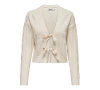 ONLY - Cardigan in maglia color crema allacciato sul davanti-Bianco 34