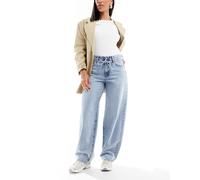 ONLY - Gianna - Jeans dritti allacciati in vita blu chiaro W32 L30