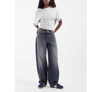 ONLY - Gianna - Jeans dritti allacciati in vita blu grigio W28 L30
