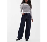 ONLY Gianna jeans dritti con vita annodata blu scuro W27 L34